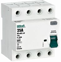 Выключатель дифференциального тока УЗО DeKraft УЗО-03 4п 25А 30мА 6,0кА тип AC  картинка